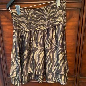 Rails olive green and black and gray viscose skirt